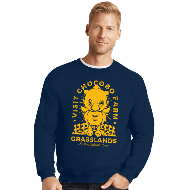 Shirts Crewneck Sweater, Unisex / Small / Navy Grasslands Area Farm