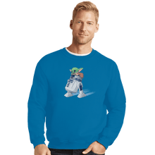 Load image into Gallery viewer, Shirts Crewneck Sweater, Unisex / Small / Sapphire Droid Squee
