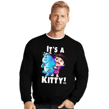 Load image into Gallery viewer, Shirts Crewneck Sweater, Unisex / Small / Black It&#39;s a Kitty
