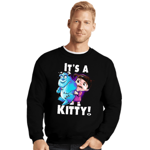 Shirts Crewneck Sweater, Unisex / Small / Black It's a Kitty