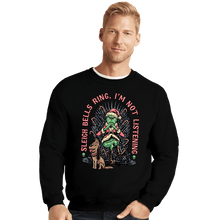 Load image into Gallery viewer, Daily_Deal_Shirts Crewneck Sweater, Unisex / Small / Black Sleigh Bells Ring
