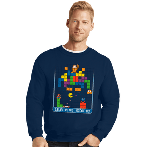 Daily_Deal_Shirts Crewneck Sweater, Unisex / Small / Navy Gamer Nostalgia