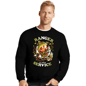 Daily_Deal_Shirts Crewneck Sweater, Unisex / Small / Black Ranger's Call