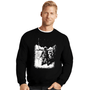 Daily_Deal_Shirts Crewneck Sweater, Unisex / Small / Black Snow Bound Thing