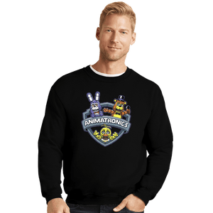 Shirts Crewneck Sweater, Unisex / Small / Black Animatronics Maniacs
