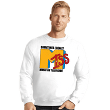 Load image into Gallery viewer, Secret_Shirts Crewneck Sweater, Unisex / Small / White I Miss Music
