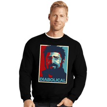 Load image into Gallery viewer, Daily_Deal_Shirts Crewneck Sweater, Unisex / Small / Black Diabolical
