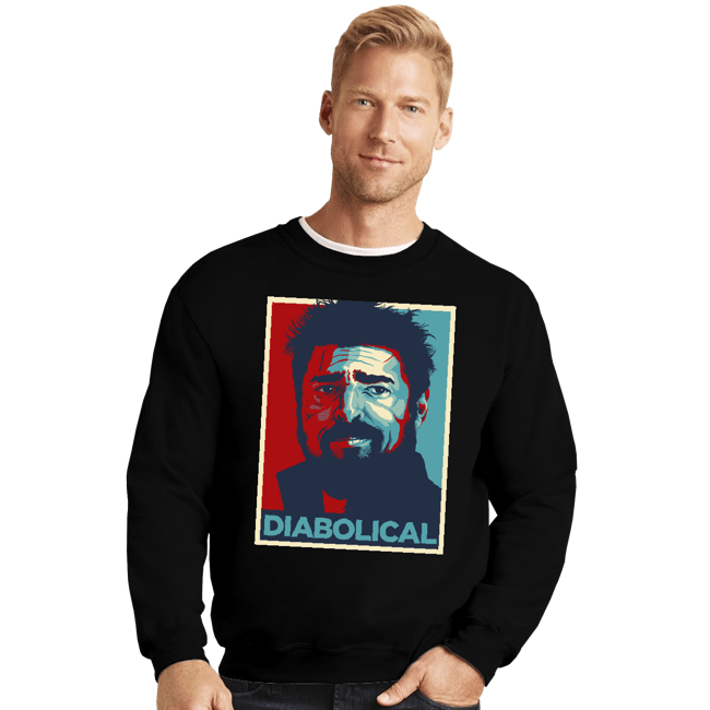 Daily_Deal_Shirts Crewneck Sweater, Unisex / Small / Black Diabolical