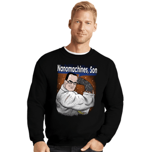 Daily_Deal_Shirts Crewneck Sweater, Unisex / Small / Black Nanomachines, Son