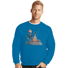 Load image into Gallery viewer, Shirts Crewneck Sweater, Unisex / Small / Sapphire Darksaber In The Stone
