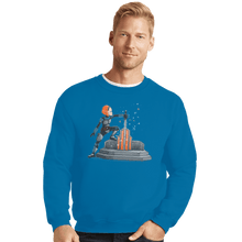 Load image into Gallery viewer, Shirts Crewneck Sweater, Unisex / Small / Sapphire Darksaber In The Stone

