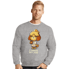 Load image into Gallery viewer, Shirts Crewneck Sweater, Unisex / Small / Sports Grey Hate My Job
