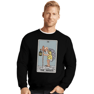 Shirts Crewneck Sweater, Unisex / Small / Black The Hermit