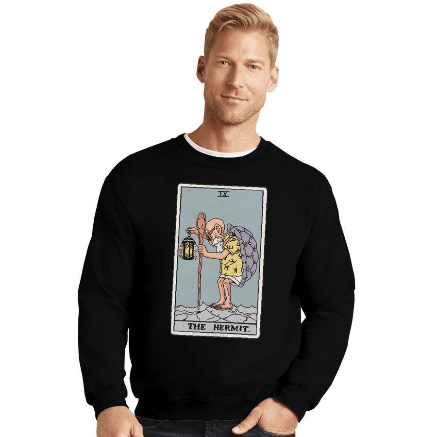 Shirts Crewneck Sweater, Unisex / Small / Black The Hermit