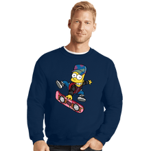 Load image into Gallery viewer, Daily_Deal_Shirts Crewneck Sweater, Unisex / Small / Navy Bart To The Future

