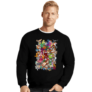 Daily_Deal_Shirts Crewneck Sweater, Unisex / Small / Black Saturday Morning Sidekicks