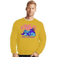 Load image into Gallery viewer, Daily_Deal_Shirts Crewneck Sweater, Unisex / Small / Gold Felt Cute

