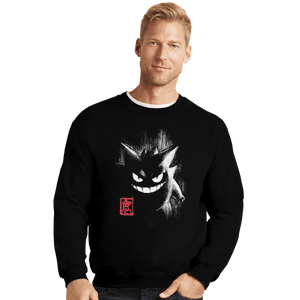Shirts Crewneck Sweater, Unisex / Small / Black Gengar Ink