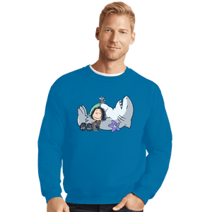 Secret_Shirts Crewneck Sweater, Unisex / Small / Sapphire Friend Not Nom Nom