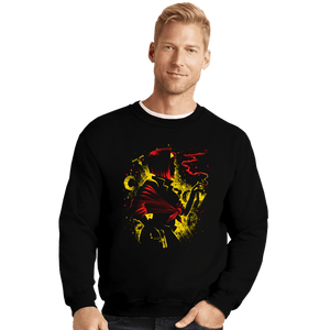 Daily_Deal_Shirts Crewneck Sweater, Unisex / Small / Black Queen Of Hearts