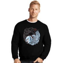 Load image into Gallery viewer, Daily_Deal_Shirts Crewneck Sweater, Unisex / Small / Black The Falcon And The Beast
