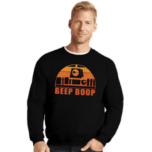 Load image into Gallery viewer, Daily_Deal_Shirts Crewneck Sweater, Unisex / Small / Black Vintage Beep Boop
