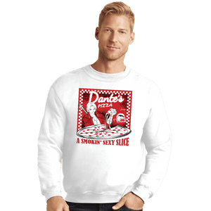 Shirts Crewneck Sweater, Unisex / Small / White Sexy Slice