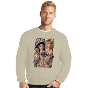 Shirts Crewneck Sweater, Unisex / Small / Sand Enter The Labyrinth