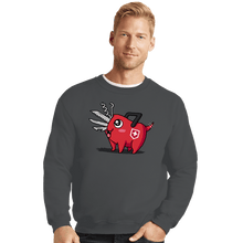 Load image into Gallery viewer, Daily_Deal_Shirts Crewneck Sweater, Unisex / Small / Charcoal Swiss Devil
