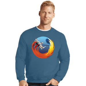 Shirts Crewneck Sweater, Unisex / Small / Indigo Blue Browsing No Moon
