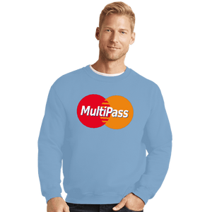 Daily_Deal_Shirts Crewneck Sweater, Unisex / Small / Powder Blue Multipass Card