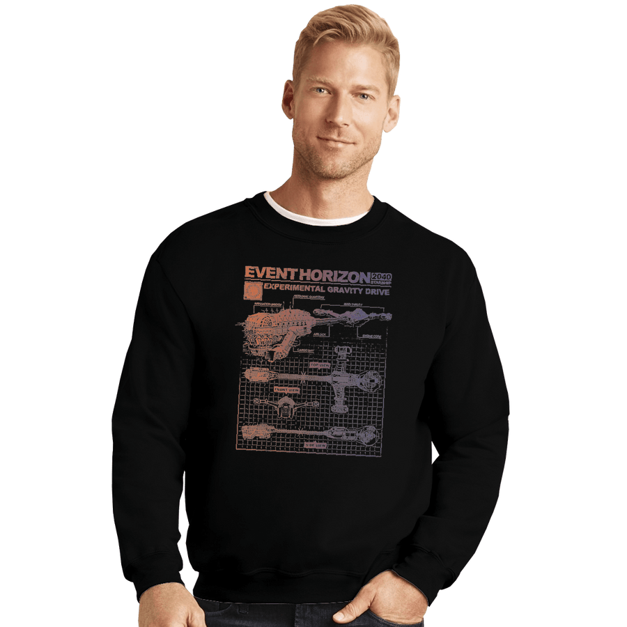 Shirts Crewneck Sweater, Unisex / Small / Black Event Horizon Specs