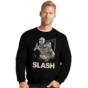 Daily_Deal_Shirts Crewneck Sweater, Unisex / Small / Black Johnny Slash