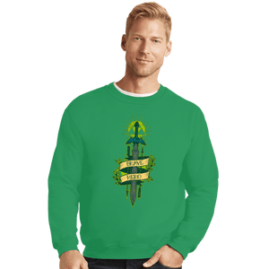 Shirts Crewneck Sweater, Unisex / Small / Irish Green Brave Hero