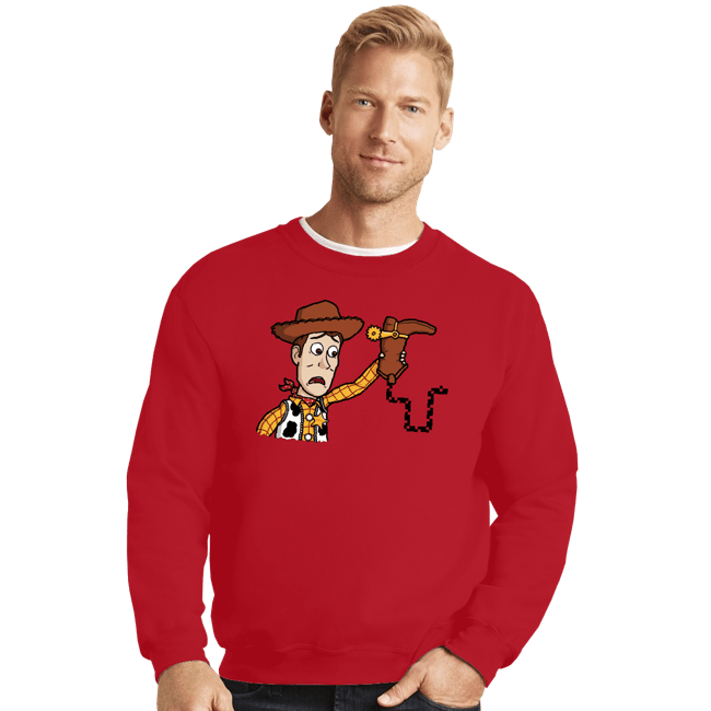 Secret_Shirts Crewneck Sweater, Unisex / Small / Red Snake In A Boot