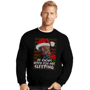 Secret_Shirts Crewneck Sweater, Unisex / Small / Black Sleeping Sweater