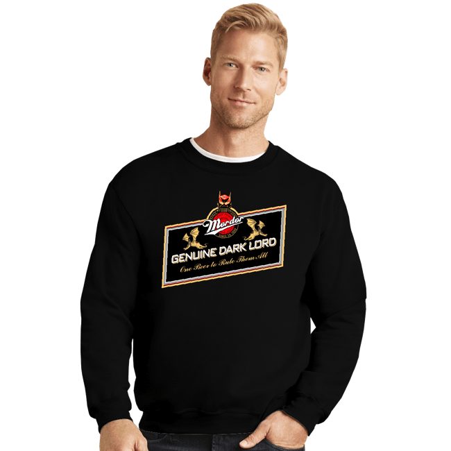 Daily_Deal_Shirts Crewneck Sweater, Unisex / Small / Black One Beer To Rule Them All