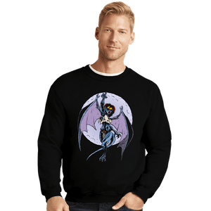 Daily_Deal_Shirts Crewneck Sweater, Unisex / Small / Black Warriors By Night