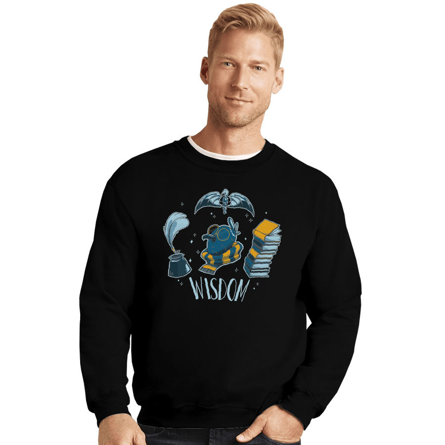 Shirts Crewneck Sweater, Unisex / Small / Black Wisdom
