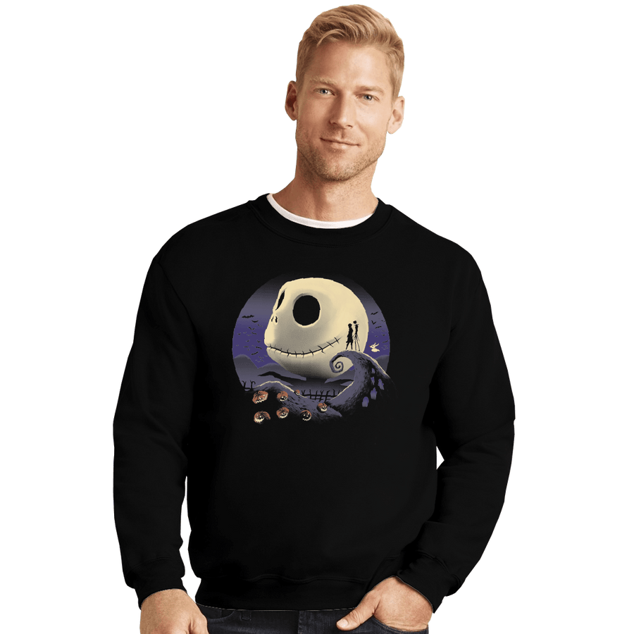 Shirts Crewneck Sweater, Unisex / Small / Black Pumpkins and Nightmares