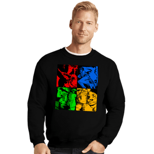 Daily_Deal_Shirts Crewneck Sweater, Unisex / Small / Black Retro TANK!