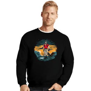 Secret_Shirts Crewneck Sweater, Unisex / Small / Black Peacedalorian