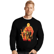 Load image into Gallery viewer, Daily_Deal_Shirts Crewneck Sweater, Unisex / Small / Black Flames Of Fates
