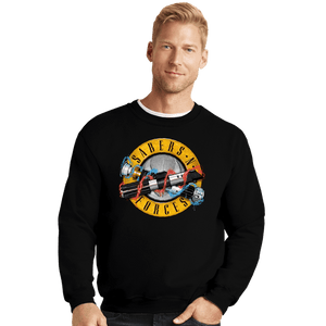 Daily_Deal_Shirts Crewneck Sweater, Unisex / Small / Black Sabers N Forces