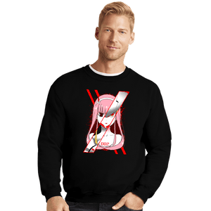 Shirts Crewneck Sweater, Unisex / Small / Black Franxx