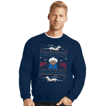 Load image into Gallery viewer, Shirts Crewneck Sweater, Unisex / Small / Navy Magical Japanese Folk Christmas Sweaters

