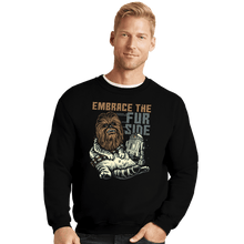 Load image into Gallery viewer, Daily_Deal_Shirts Crewneck Sweater, Unisex / Small / Black Wookie Cat
