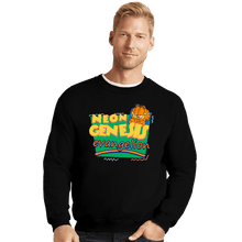 Load image into Gallery viewer, Secret_Shirts Crewneck Sweater, Unisex / Small / Black Garfield Evangelion
