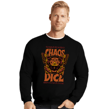 Load image into Gallery viewer, Daily_Deal_Shirts Crewneck Sweater, Unisex / Small / Black Chaos Dice
