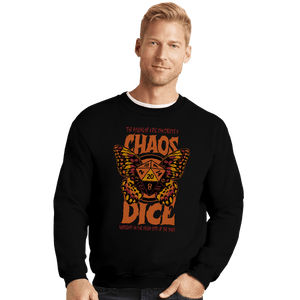 Daily_Deal_Shirts Crewneck Sweater, Unisex / Small / Black Chaos Dice